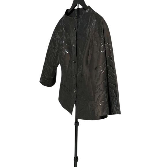 NWT Escada Jacket - Black Metallic 3/4 Sleeve - Size 10 - Picture 10 of 16